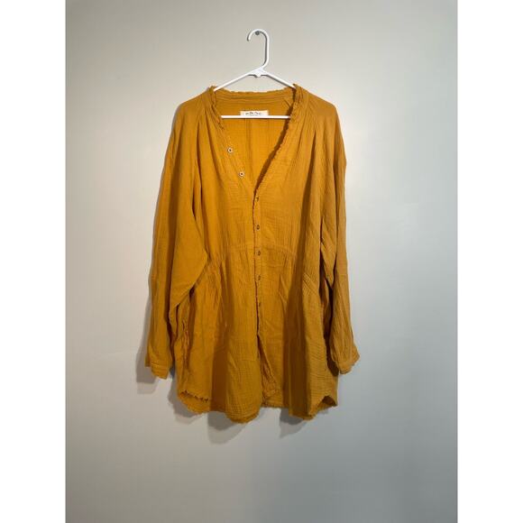 We the Free Tops - We The Free Summer Daydream Tunic Top in Mustard Yellow